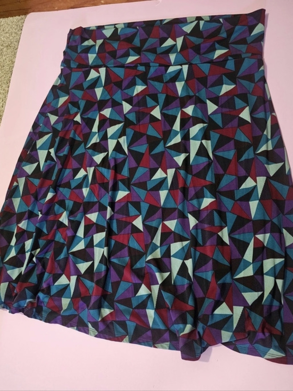 LuLaRoe Maxi Skirt Geometric Multicolor XL